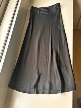 Anine Bing Black Satin Midi Skirt NWOT